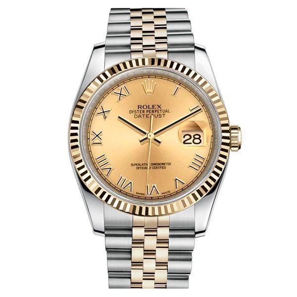 Rolex Datejust 36 Champagne Roman numerals 116233