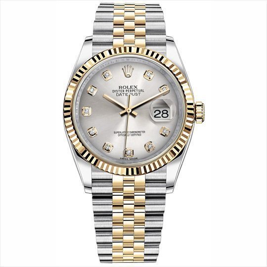 Datejust 36 Steel and Gold Yellow Gold Fluted Bezel 116233