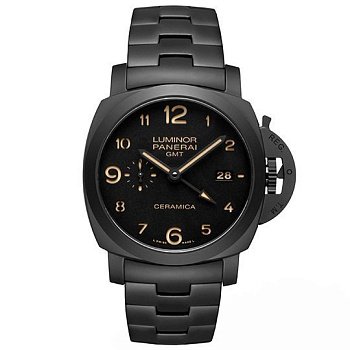 Panerai Luminor 1950 3 Days Tuttonero Gmt Ceramic Mens Watch Pam00438