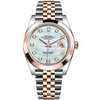 Rolex Datejust 41 126301 White mother-of-pearl set with diamonds