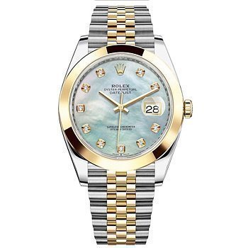 Rolex Datejust 41 126303 White mother-of-pearl set with diamonds JB